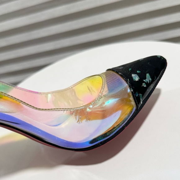 🌺 CHRISTIAN LOUBOUTIN🌺 Iridescent PVC Debout Size: 36.5 - Picture 13 of 16